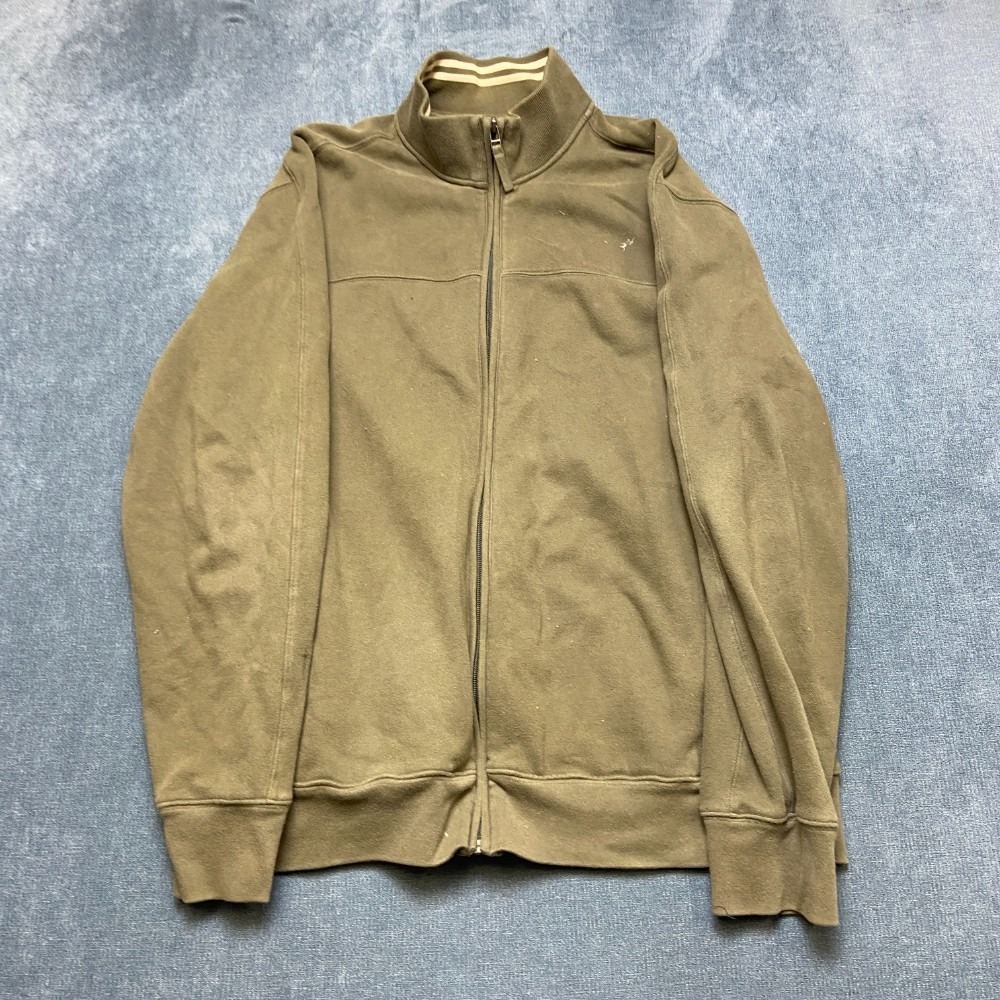 Vintage G.H. Bass & Co Jacket Mens XL Olive Green Cotton Mock Neck Performance